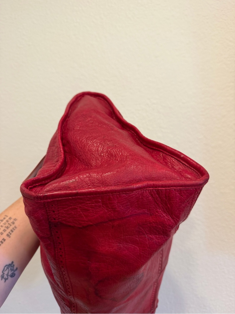 Balenciaga Citybag Giant Brogues Work Crimson red Vintage Y2K - Picture 9 of 13